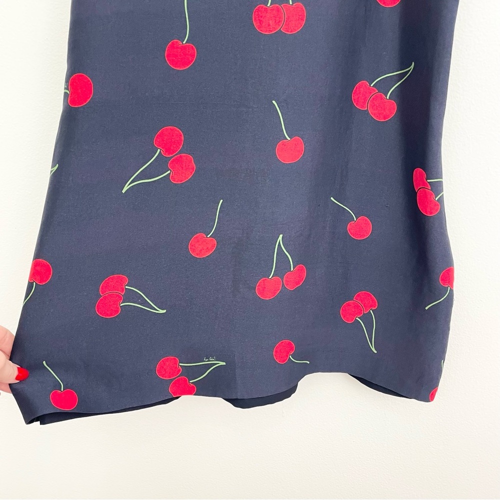 Realisation Par Navy Mini Dress with Red Cherry Print - Picture 4 of 8